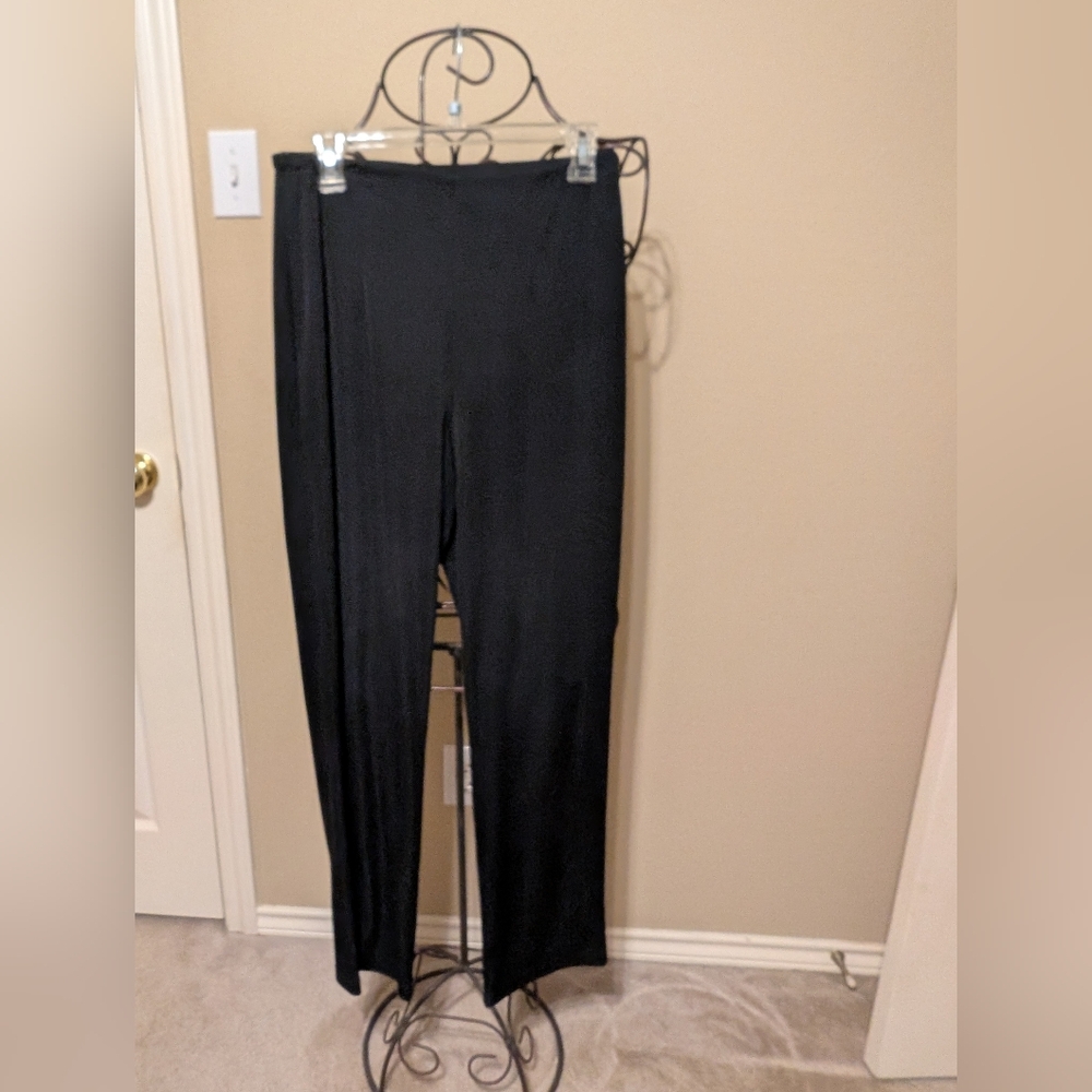 Addition by Chico's Elegant Black Straight Leg, Elastic Waist Pants
